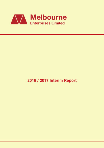 Vorschaubild Melbourne Enterprises Halbjahresbericht 2016-2017