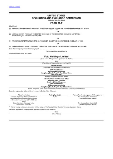 Vorschaubild Futu Holdings Jahresbericht 2023