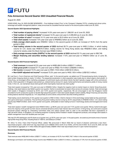 Thumbnail Futu Holdings Financial Report 2023-h1