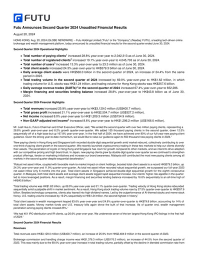 Thumbnail Futu Holdings Financial Report 2024-h1