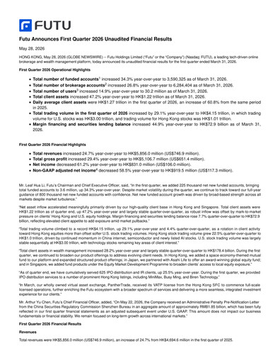 Thumbnail Futu Holdings Quarterly Report 2026-q1