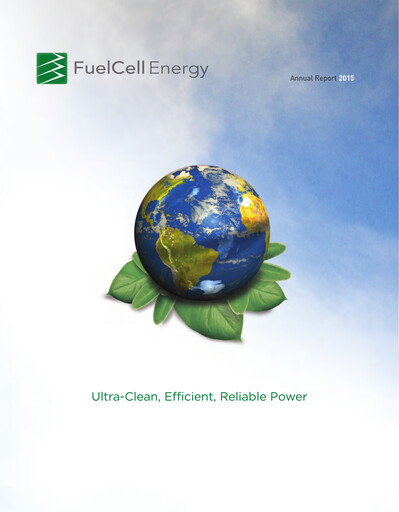 Vorschaubild FuelCell Energy
 Jahresbericht 2015