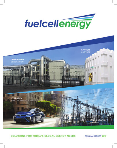 Vorschaubild FuelCell Energy
 Jahresbericht 2017