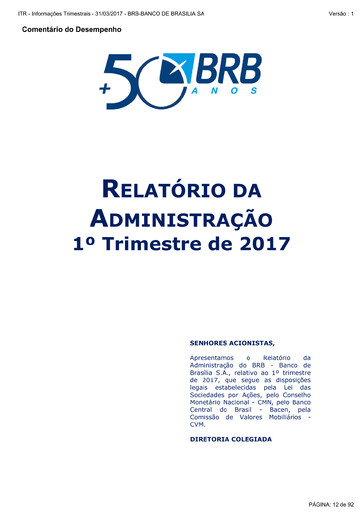 Thumbnail Banco de Brasília Quarterly Report 2017-q1