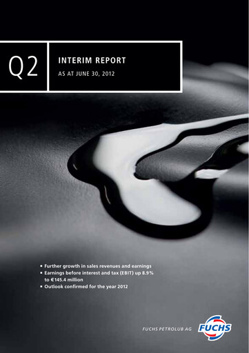 Thumbnail Fuchs Petrolub
 Financial Report 2012-h1