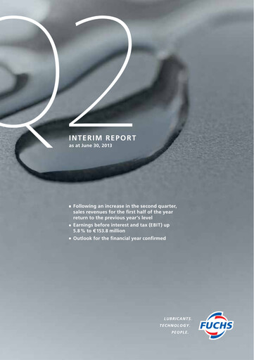 Thumbnail Fuchs Petrolub
 Financial Report 2013-h1