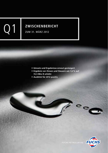 Miniature Fuchs Petrolub
 Rapport trimestriel 2012-q1