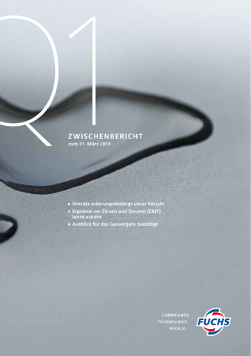 Miniature Fuchs Petrolub
 Rapport trimestriel 2013-q1