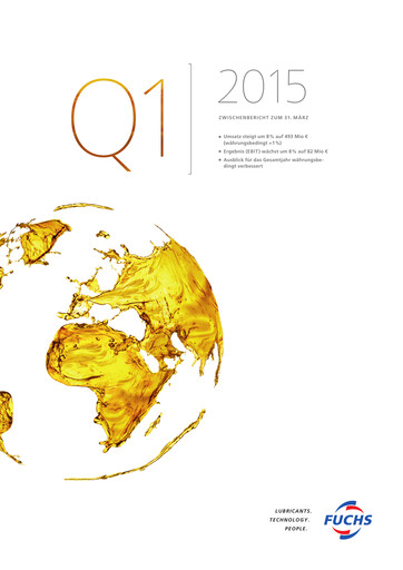 Vorschaubild Fuchs Petrolub
 Quartalsbericht 2015-q1