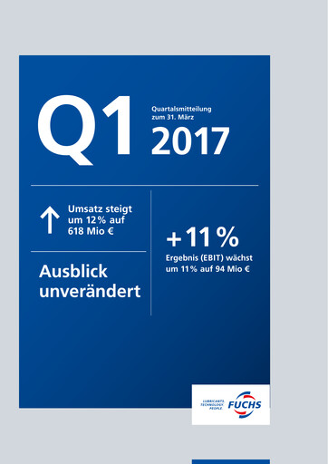 Vorschaubild Fuchs Petrolub
 Quartalsbericht 2017-q1