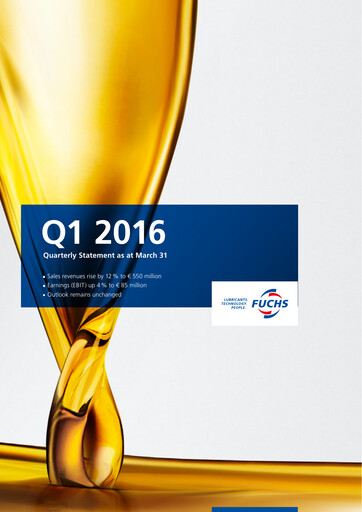 Thumbnail Fuchs Petrolub
 Quarterly Report 2016-q1