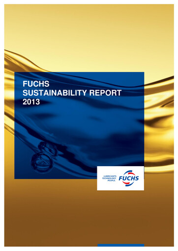 Thumbnail Fuchs Petrolub
 Sustainability Report 2013