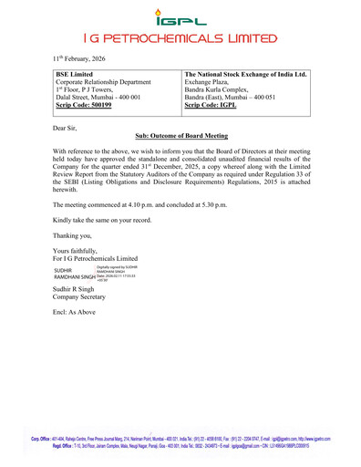 Vorschaubild I.g. Petrochemicals
 Quartalsbericht 2025-q3