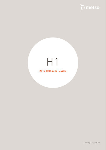Thumbnail Metso Half-year Report 2017-h1