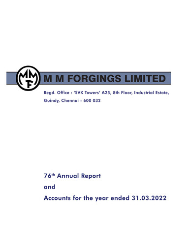 Thumbnail MM Forgings Annual Report fy2022