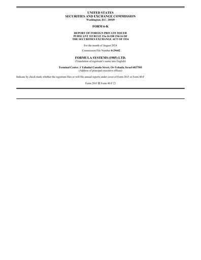Thumbnail Formula Systems
 Quarterly Report 2024-q2