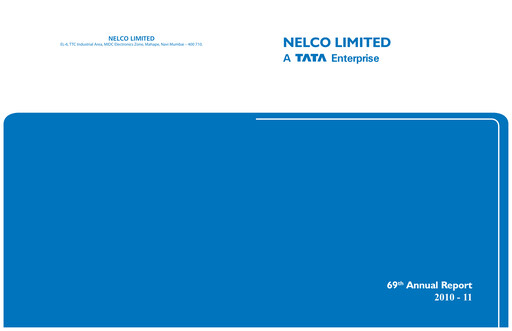 Thumbnail Nelco Annual Report 2010-2011