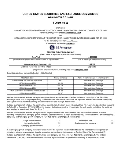 Thumbnail General Electric Quarterly Report 2024-q3