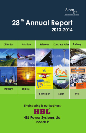 Thumbnail HBL Annual Report 2013-2014
