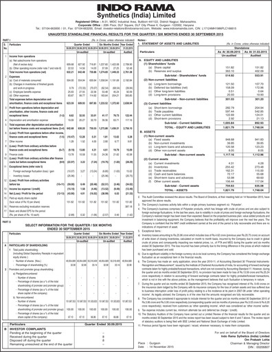 Thumbnail Indorama Synthetics Quarterly Report 2015-q3