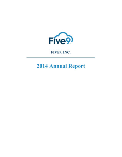 Miniature Five9 Rapport annuel 2014