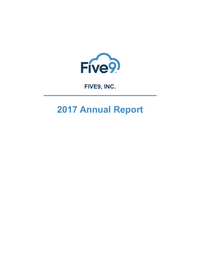 Miniature Five9 Rapport annuel 2017