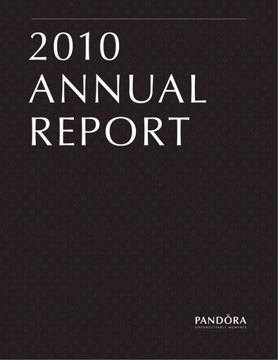 Thumbnail Pandora Annual Report 2010