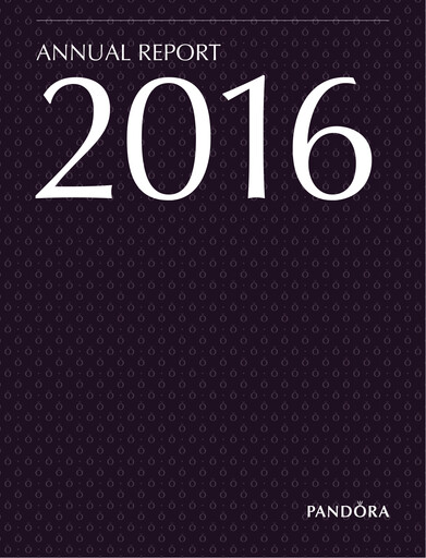 Thumbnail Pandora Annual Report 2016