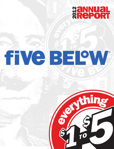 Vorschaubild Five Below
 Jahresbericht 2012
