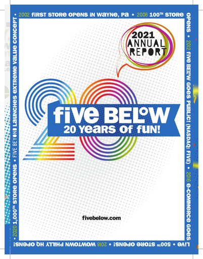 Vorschaubild Five Below
 Jahresbericht 2021