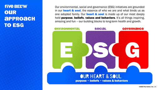 Thumbnail Five Below
 ESG Report 2022