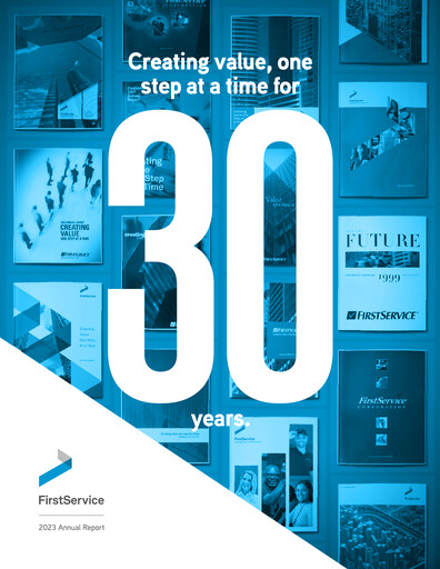 Vorschaubild FirstService Jahresbericht 2023