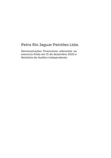 Thumbnail Prio SA (Petro Rio) Financial Statement 2020