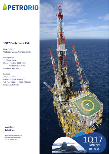 Miniature Prio SA (Petro Rio) Rapport trimestriel 2017-q1