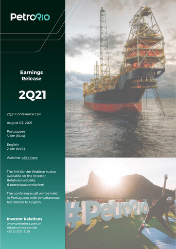 Miniature Prio SA (Petro Rio) Rapport trimestriel 2021-q2