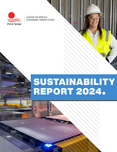 Thumbnail First Solar
 Sustainability Report 2024