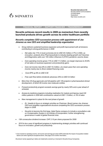 Thumbnail Novartis Financial Statement 2009