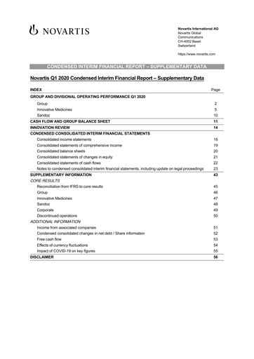Thumbnail Novartis Quarterly Report 2020-q1