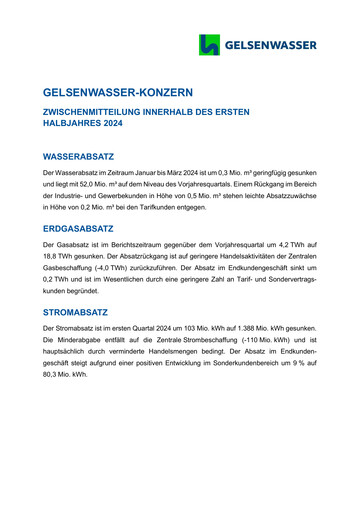 Thumbnail Gelsenwasser Quarterly Report 2024-q1