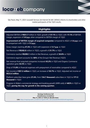 Thumbnail Locaweb Quarterly Report 2023-q1