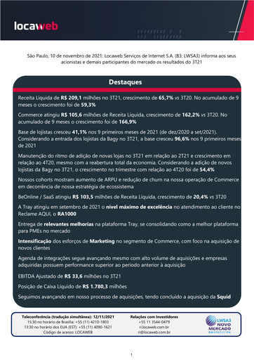 Thumbnail Locaweb Quarterly Report 2021-q3