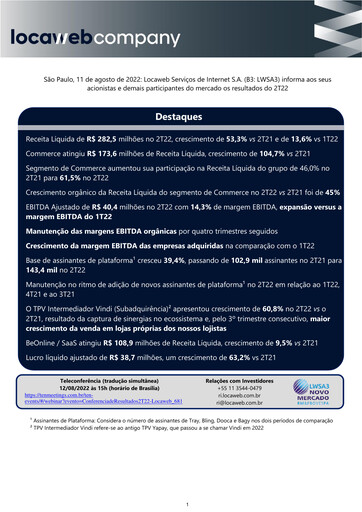 Thumbnail Locaweb Quarterly Report 2022-q2