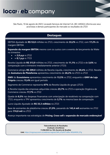 Thumbnail Locaweb Quarterly Report 2023-q2