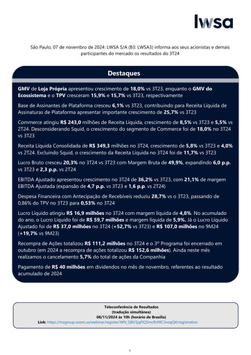 Thumbnail Locaweb Quarterly Report 2024-q3