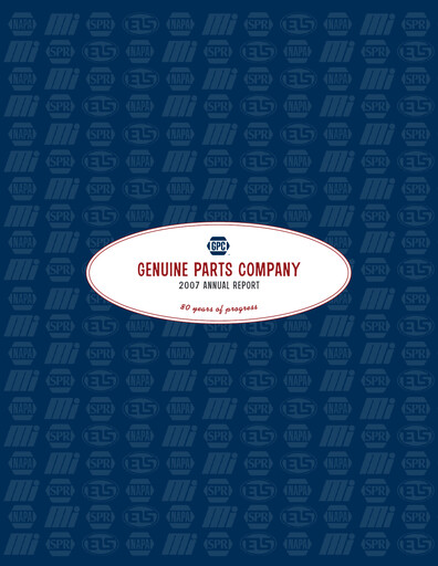 Thumbnail Genuine Parts Company
 Annual Report 2007