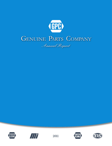 Thumbnail Genuine Parts Company
 Annual Report 2011