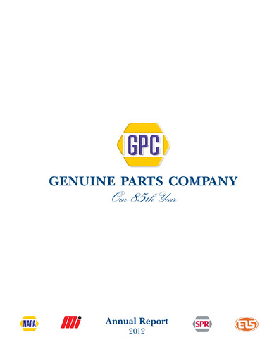 Thumbnail Genuine Parts Company
 Annual Report 2012