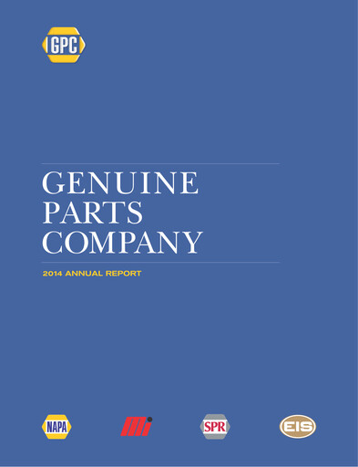 Thumbnail Genuine Parts Company
 Annual Report 2014