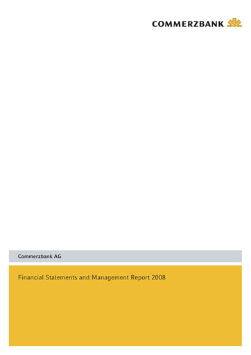 Thumbnail Commerzbank Financial Statement 2008