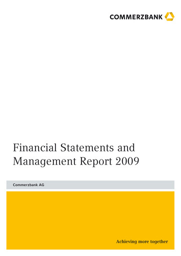 Thumbnail Commerzbank Financial Statement 2009